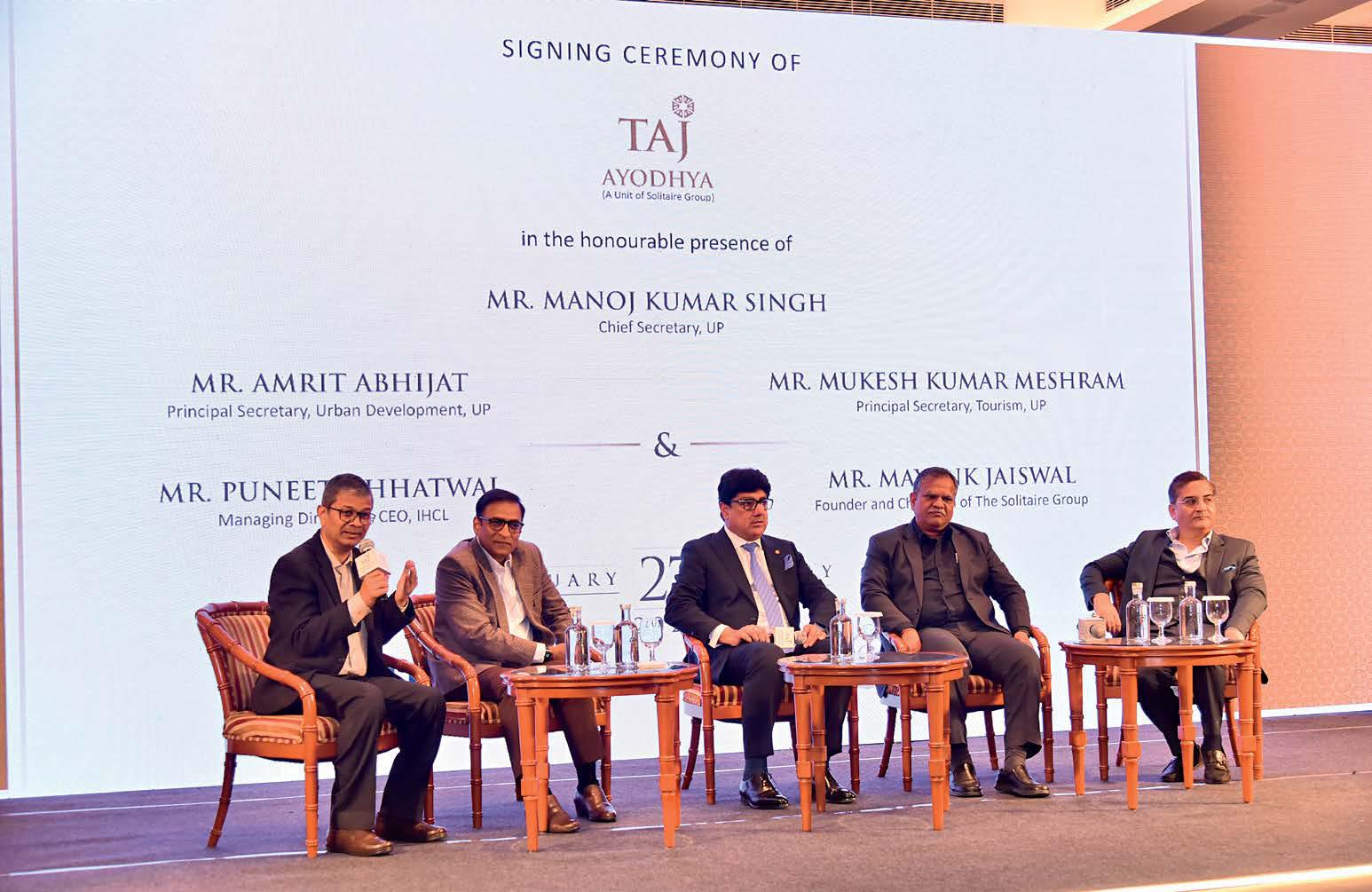 IHCL STRENGHTENS PRESENCE IN AYODHYA, SIGNS A TAJ